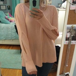 HALSTON SWEATER W CUTOUTS